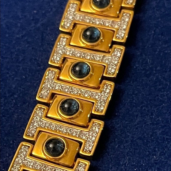 Vintage Jewelry - Vintage Camrose & Kross JBK Swarovski Crystal Gold Plated Tennis Bracelet 8”